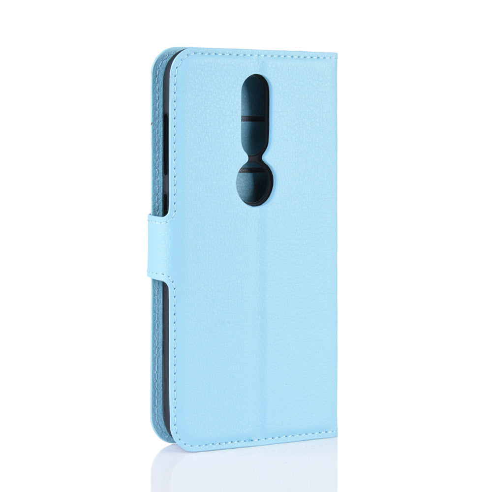 Litchi Skin PU Leather Stand Wallet Mobile Phone Cover Case for Nokia 4.2