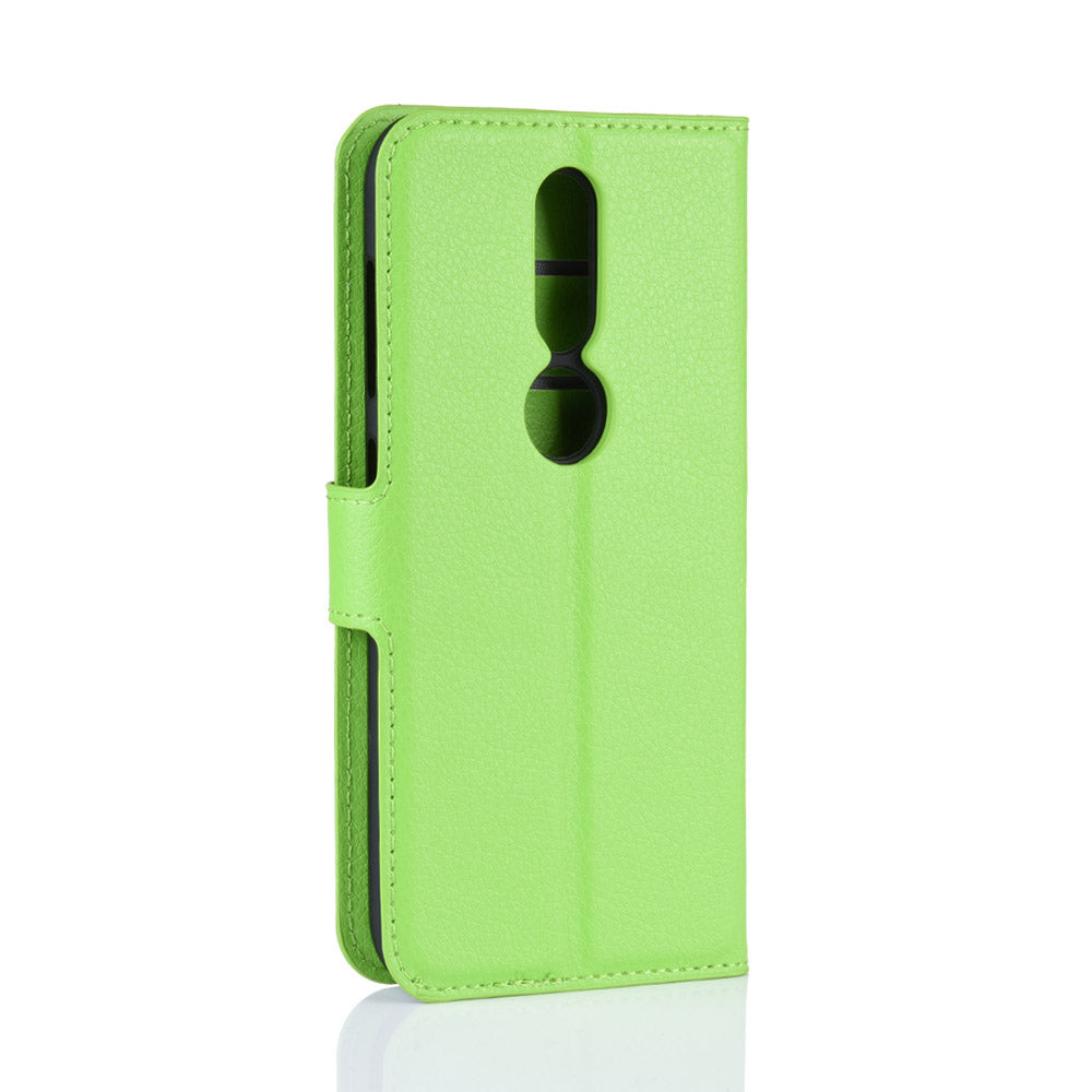 Litchi Skin PU Leather Stand Wallet Mobile Phone Cover Case for Nokia 4.2