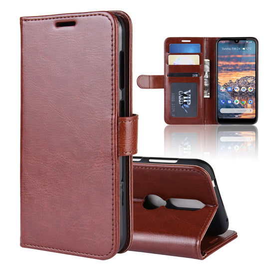 Crazy Horse PU Leather Stand Wallet Flip Case for Nokia 4.2