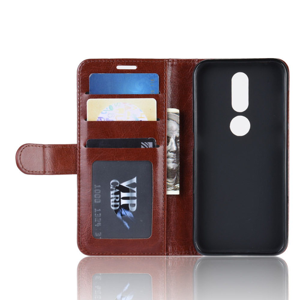 Crazy Horse PU Leather Stand Wallet Flip Case for Nokia 4.2