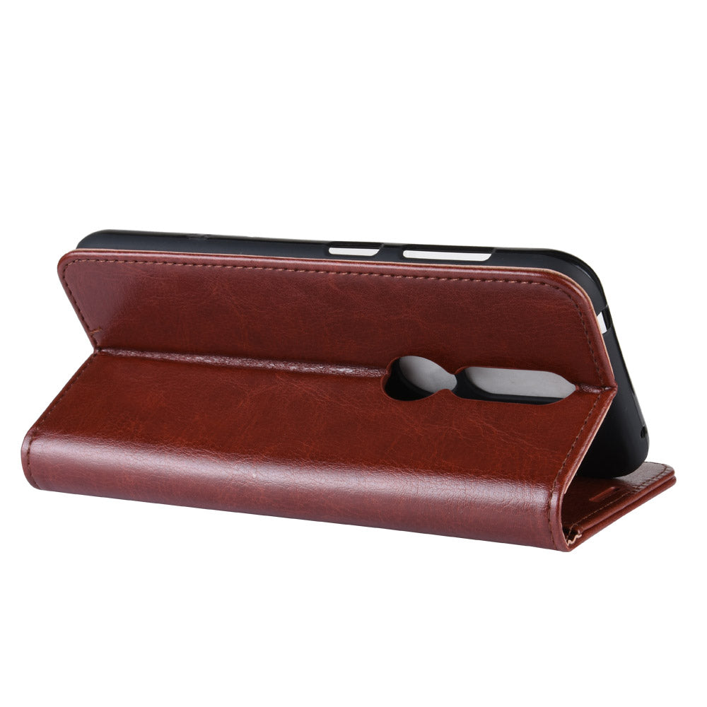 Crazy Horse PU Leather Stand Wallet Flip Case for Nokia 4.2
