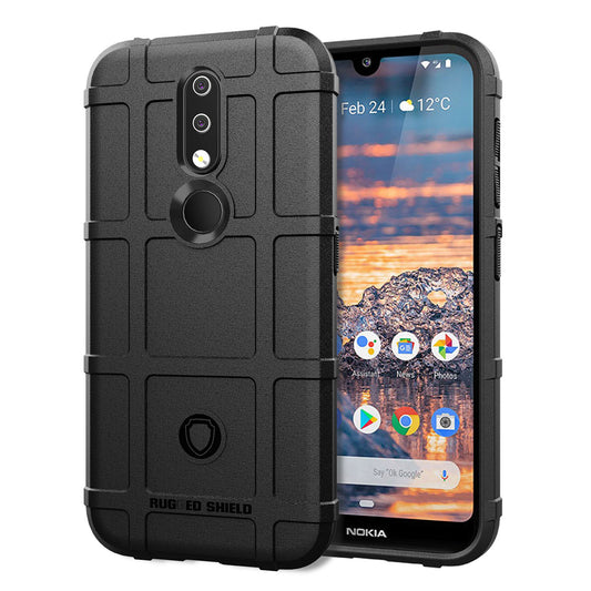 Rugged Square Grid Texture Anti-shock TPU Phone Cover for Nokia 4.2