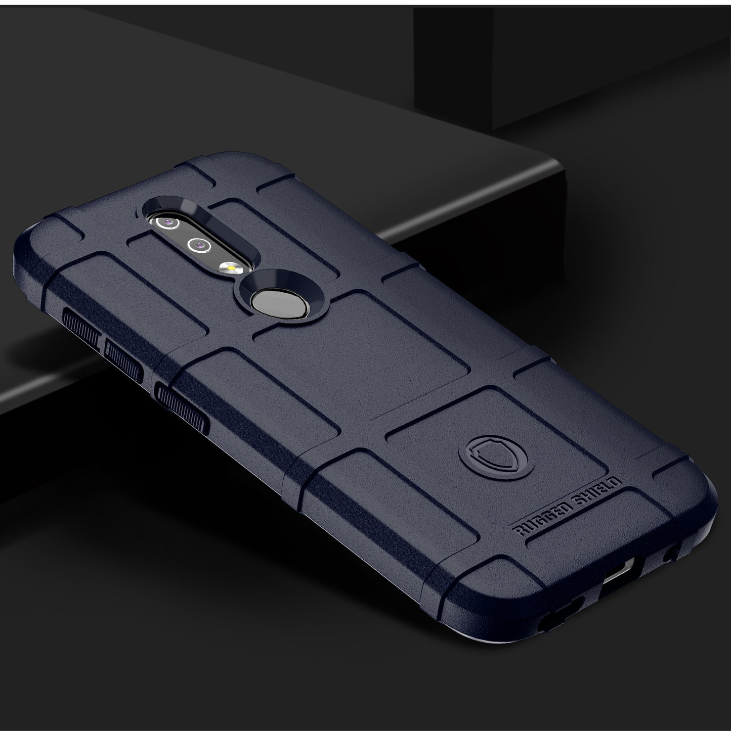 Rugged Square Grid Texture Anti-shock TPU Phone Cover for Nokia 4.2