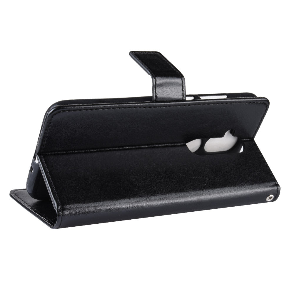 Crazy Horse PU Leather Wallet Stand Phone Cover for Nokia 8.1/X7