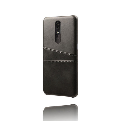 Double Card Slots PU Leather Coated PC Cell Phone Cover for Nokia 4.2
