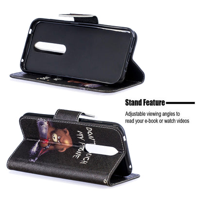 Pattern Printing PU Leather Wallet Stand Flip Cover for Nokia 4.2