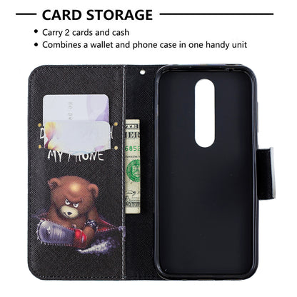 Pattern Printing PU Leather Wallet Stand Flip Cover for Nokia 4.2
