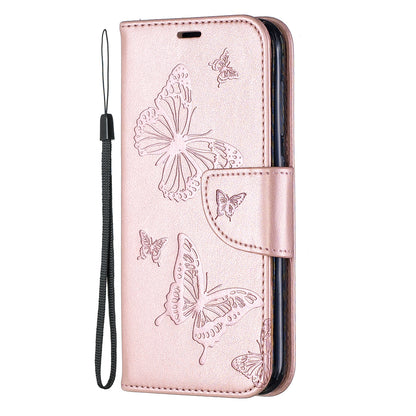 Imprint Butterfly Leather Wallet Case for Nokia 4.2