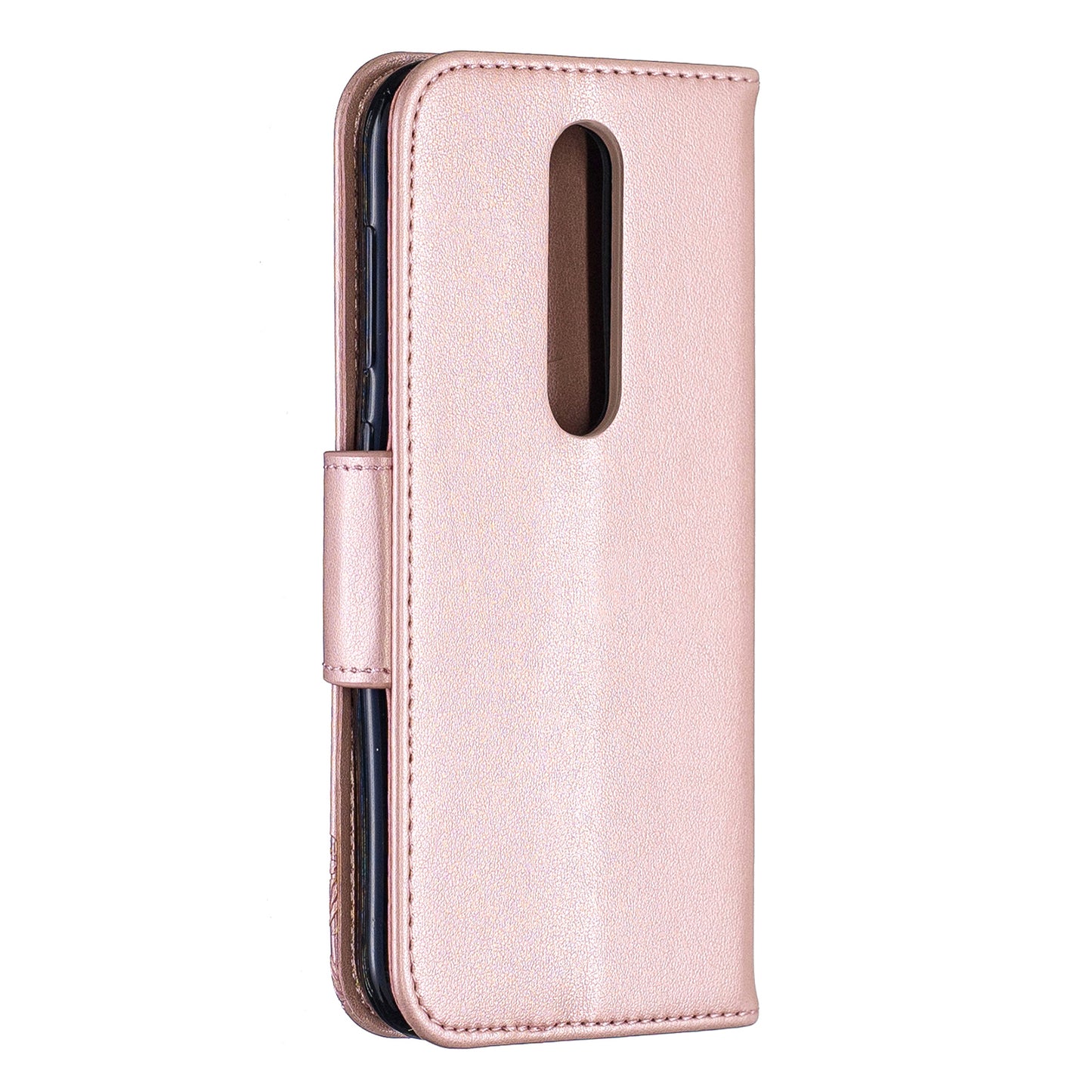 Imprint Butterfly Leather Wallet Case for Nokia 4.2