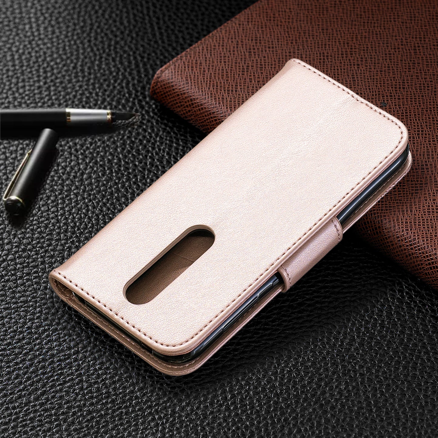 Imprint Butterfly Leather Wallet Case for Nokia 4.2