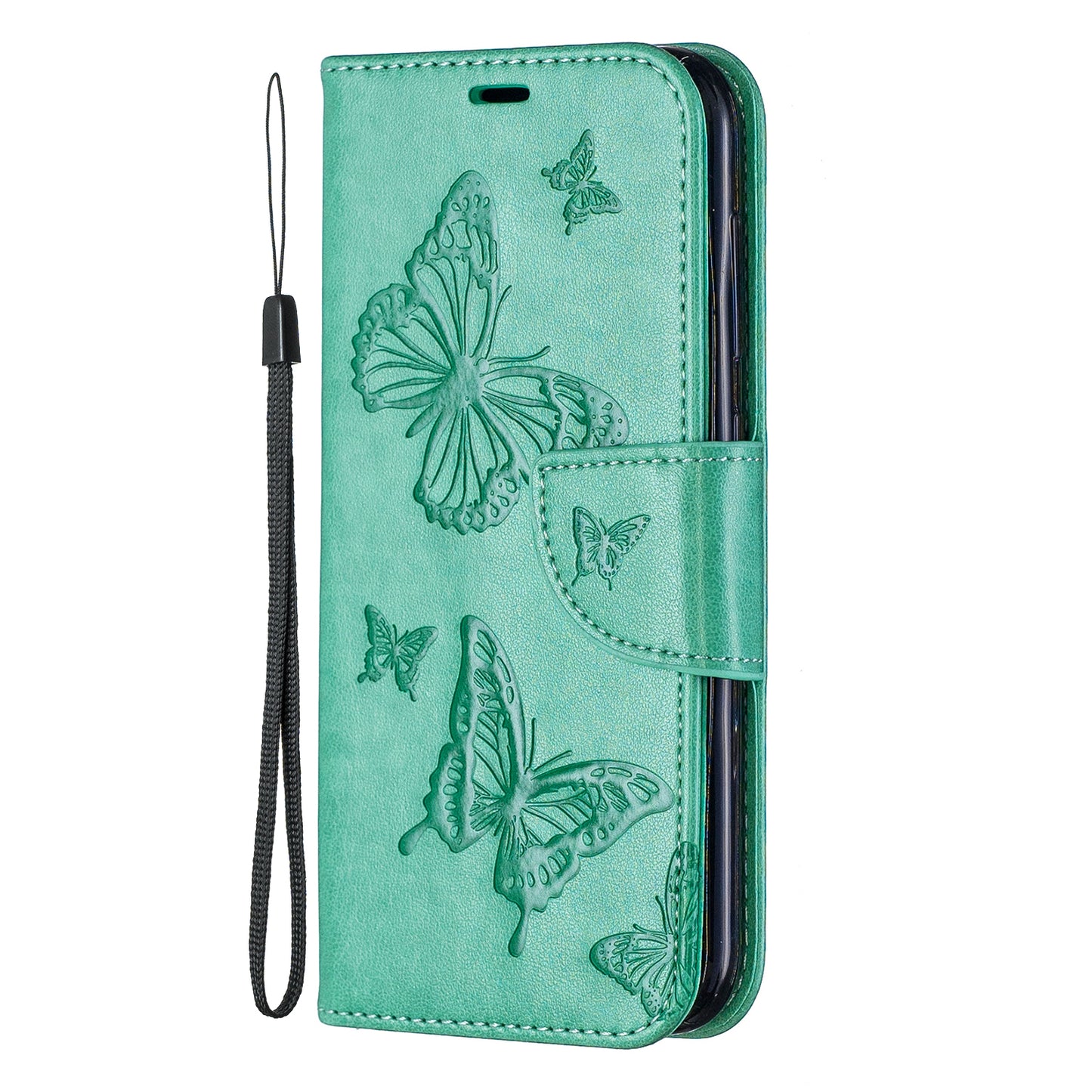 Imprint Butterfly Leather Wallet Case for Nokia 4.2
