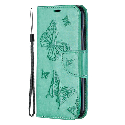 Imprint Butterfly Leather Wallet Case for Nokia 4.2