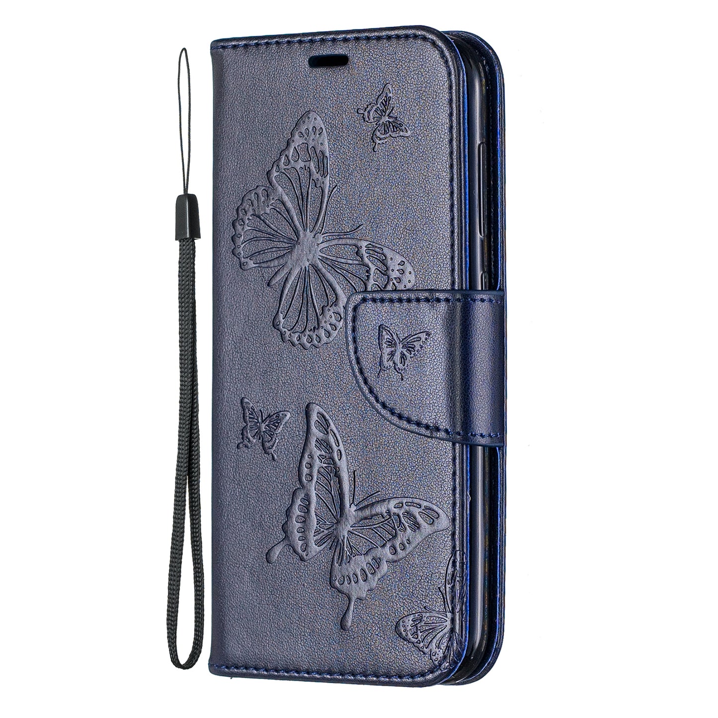 Imprint Butterfly Leather Wallet Case for Nokia 4.2