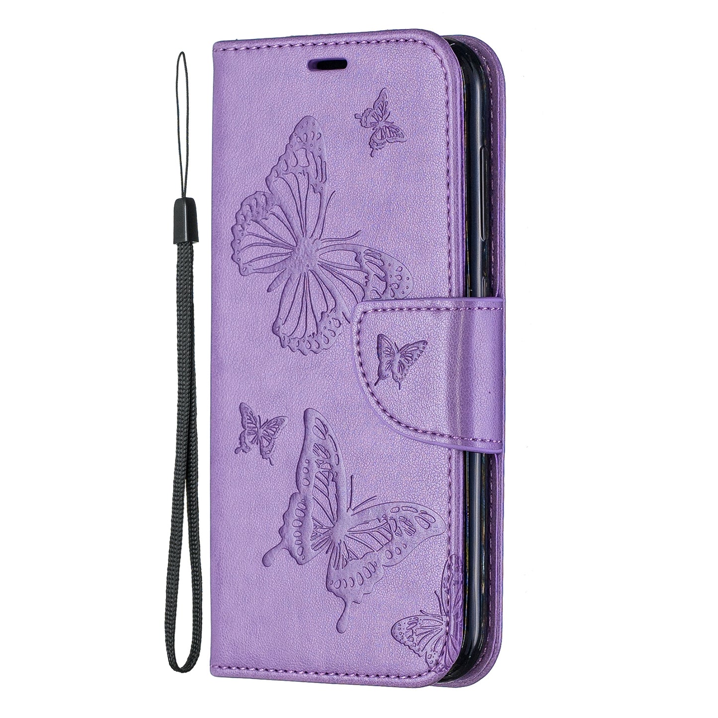 Imprint Butterfly Leather Wallet Case for Nokia 4.2