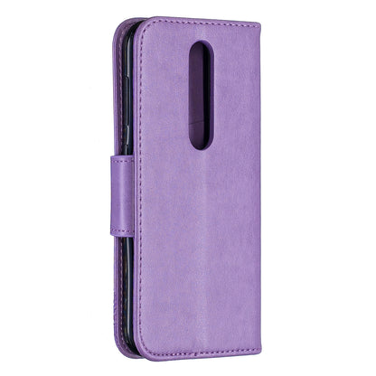 Imprint Butterfly Leather Wallet Case for Nokia 4.2