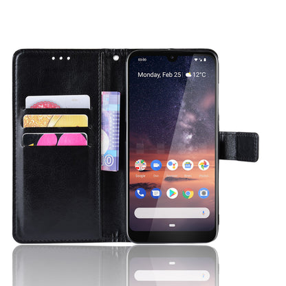 Crazy Horse Leather Wallet Stand Case for Nokia 3.2