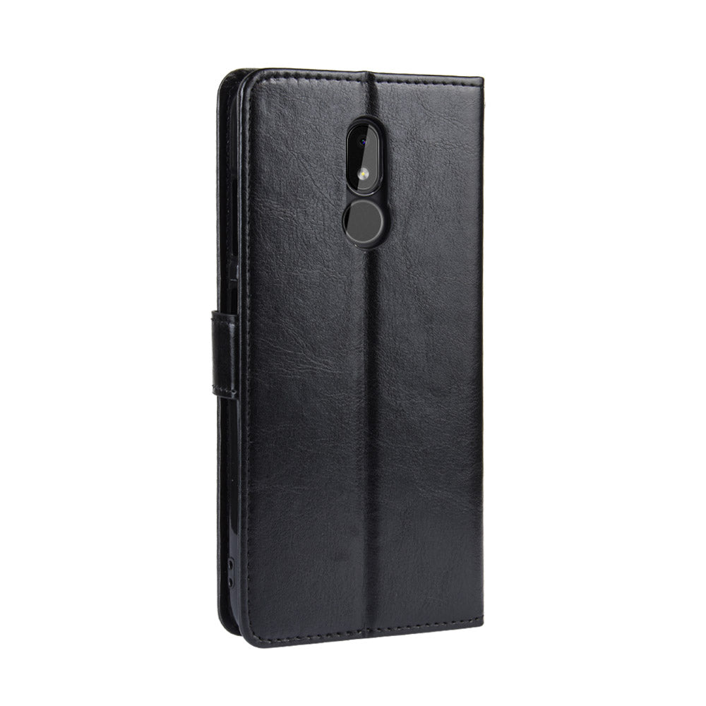 Crazy Horse Leather Wallet Stand Case for Nokia 3.2