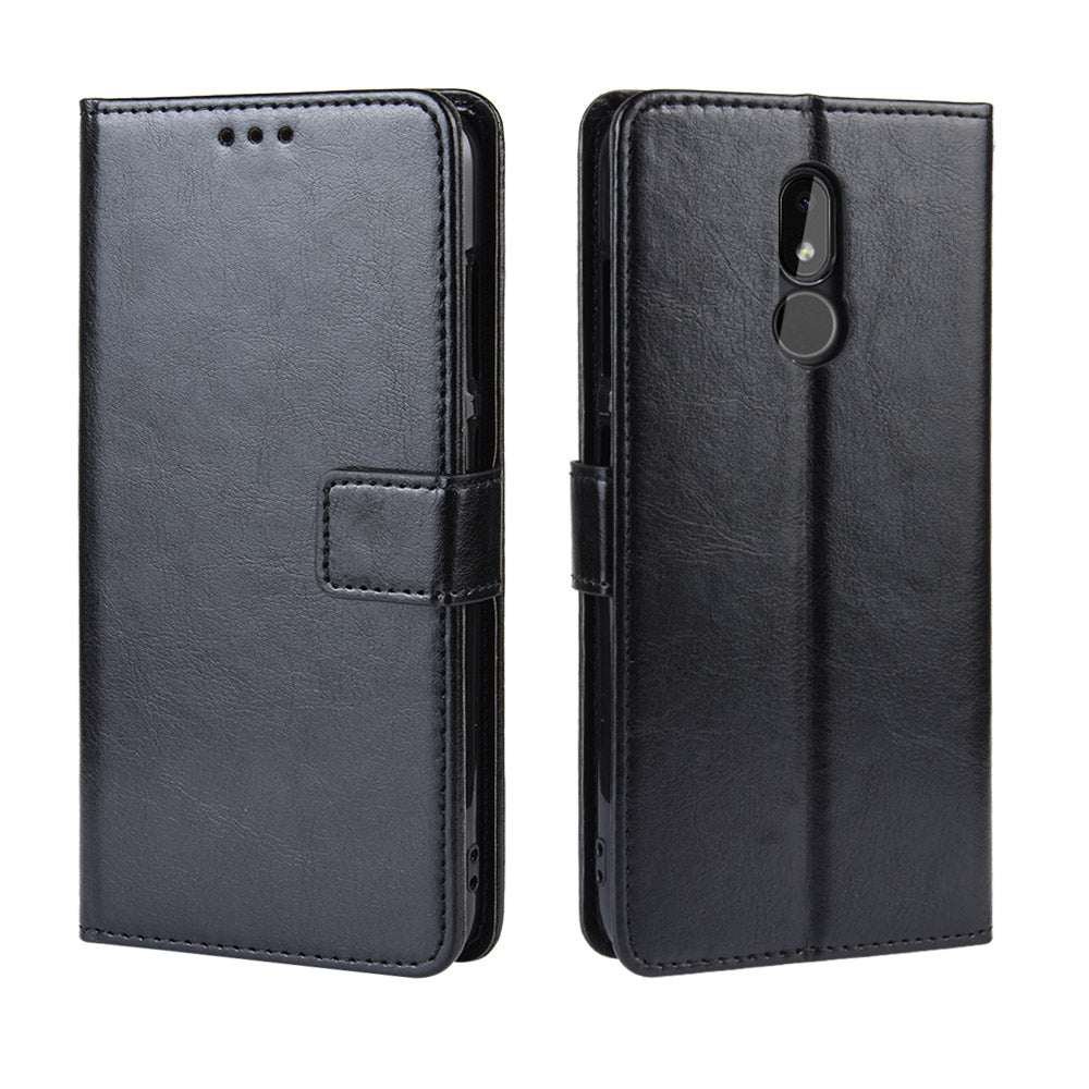 Crazy Horse Leather Wallet Stand Case for Nokia 3.2