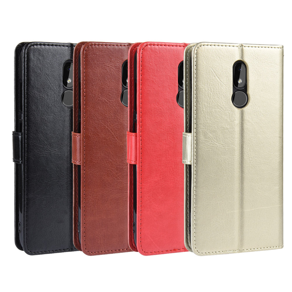 Crazy Horse Leather Wallet Stand Case for Nokia 3.2