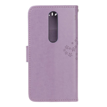Imprint Tree Owl Leather Wallet Case for Nokia 4.2 (2019)