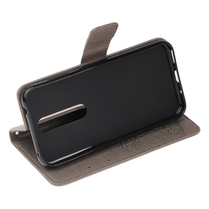 Imprint Tree Owl Leather Wallet Case for Nokia 4.2 (2019)