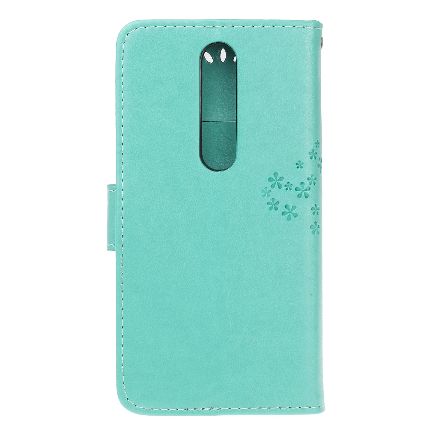 Imprint Tree Owl Leather Wallet Case for Nokia 4.2 (2019)