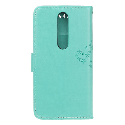 Imprint Tree Owl Leather Wallet Case for Nokia 4.2 (2019)
