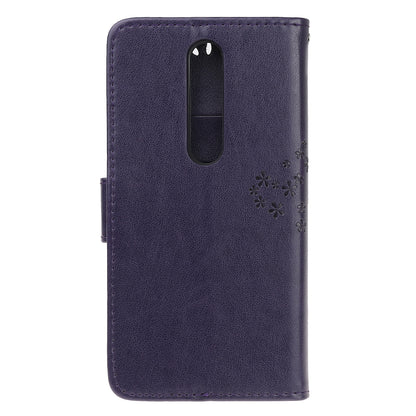 Imprint Tree Owl Leather Wallet Case for Nokia 4.2 (2019)