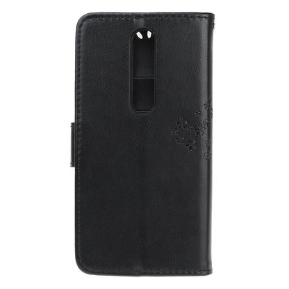Imprint Tree Owl Leather Wallet Case for Nokia 4.2 (2019)