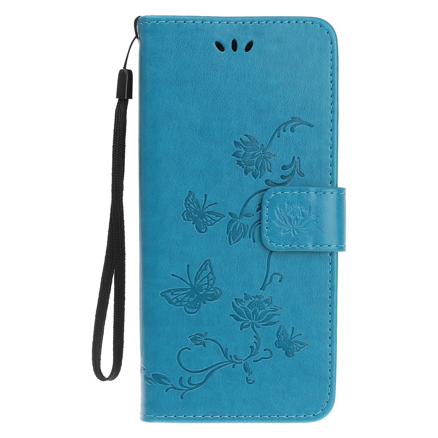 For Nokia 4.2 (2019) Imprint Butterfly Flower Leather Phone Cover [Wallet Stand]