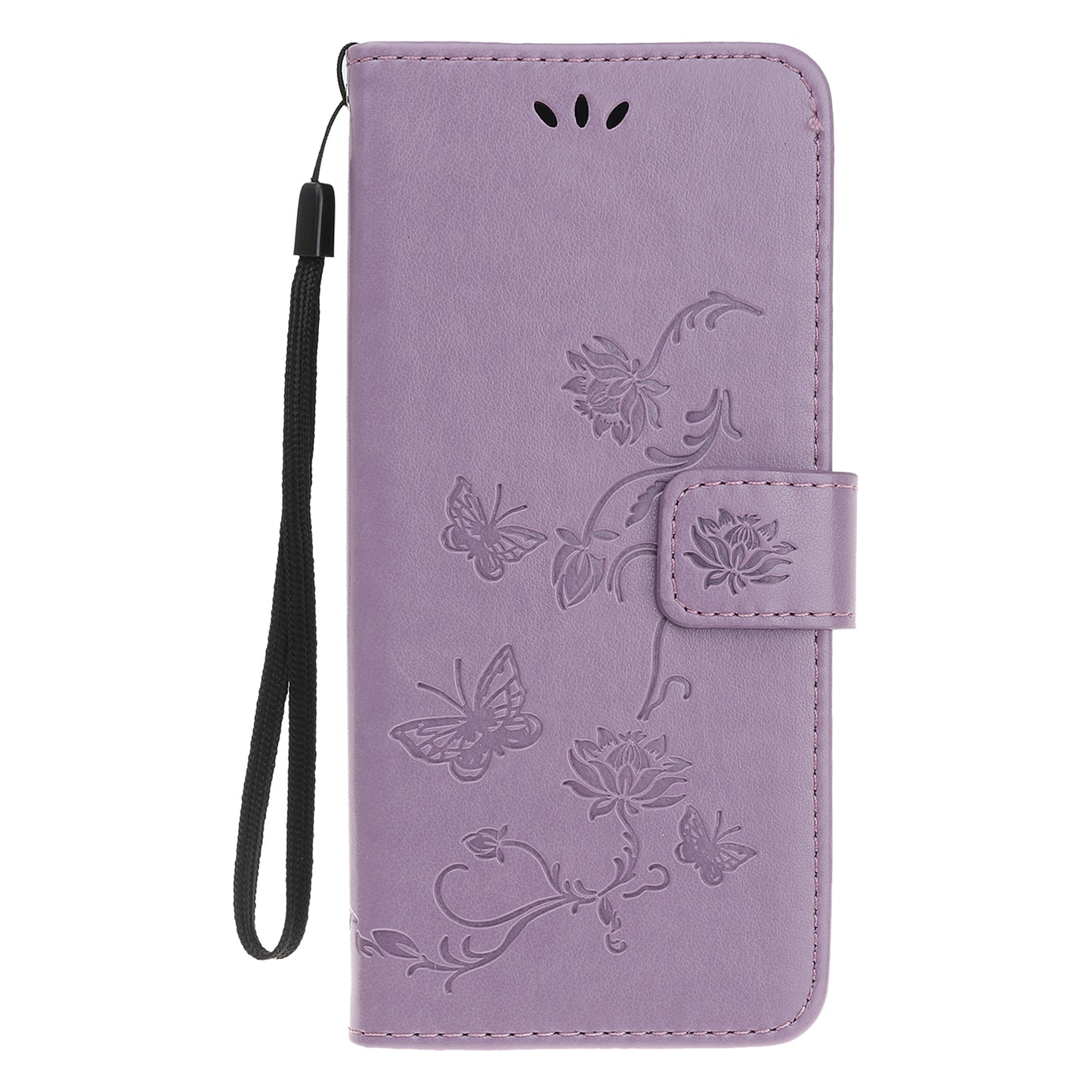 For Nokia 4.2 (2019) Imprint Butterfly Flower Leather Phone Cover [Wallet Stand]