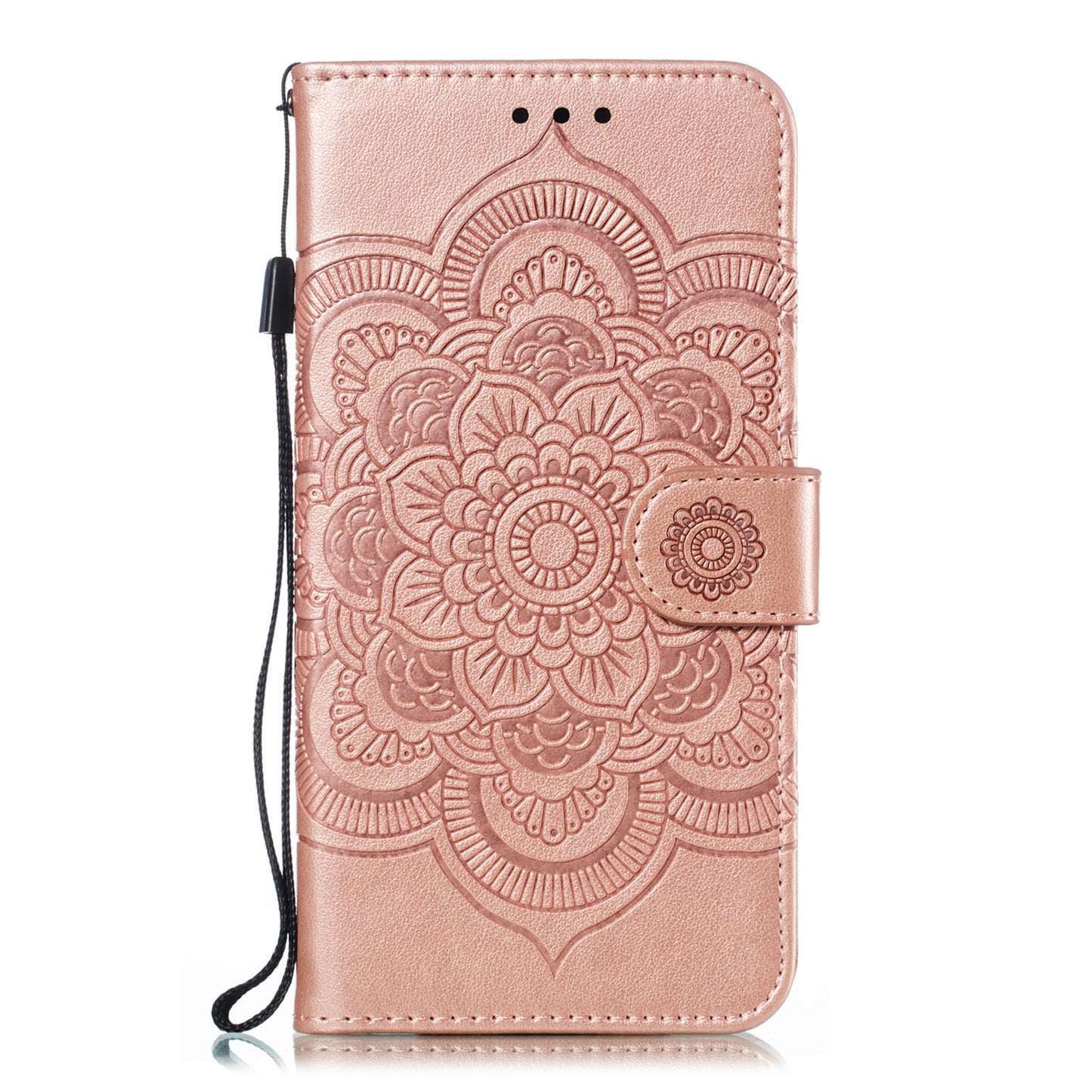 Imprint Mandala Flower Leather Wallet Case for Nokia 4.2 (2019)