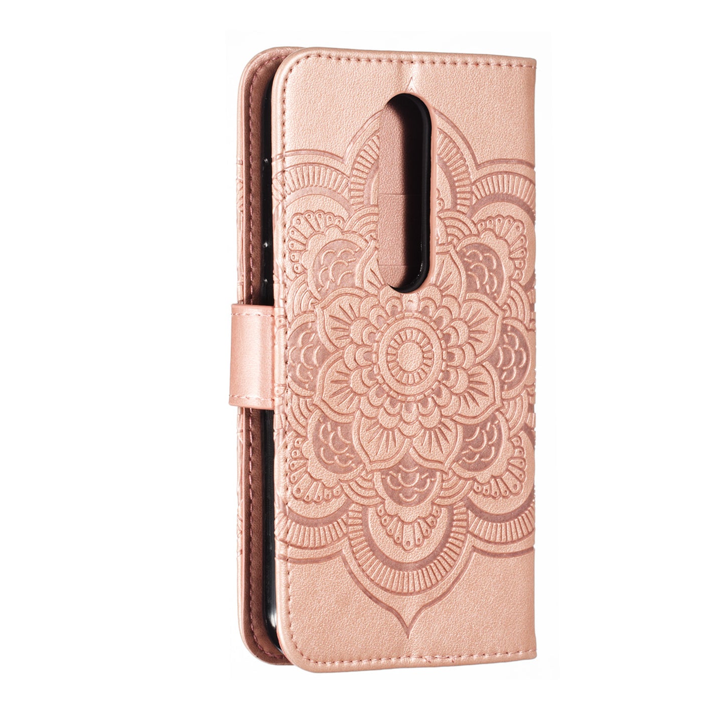 Imprint Mandala Flower Leather Wallet Case for Nokia 4.2 (2019)