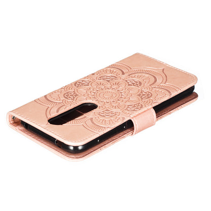 Imprint Mandala Flower Leather Wallet Case for Nokia 4.2 (2019)