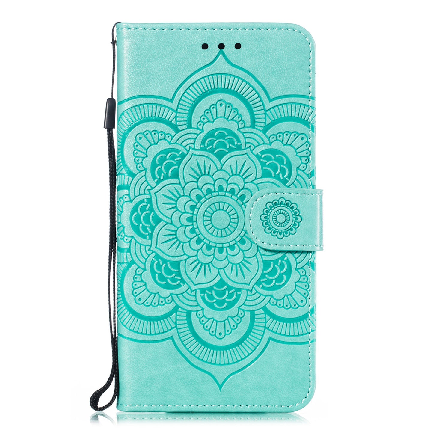 Imprint Mandala Flower Leather Wallet Case for Nokia 4.2 (2019)
