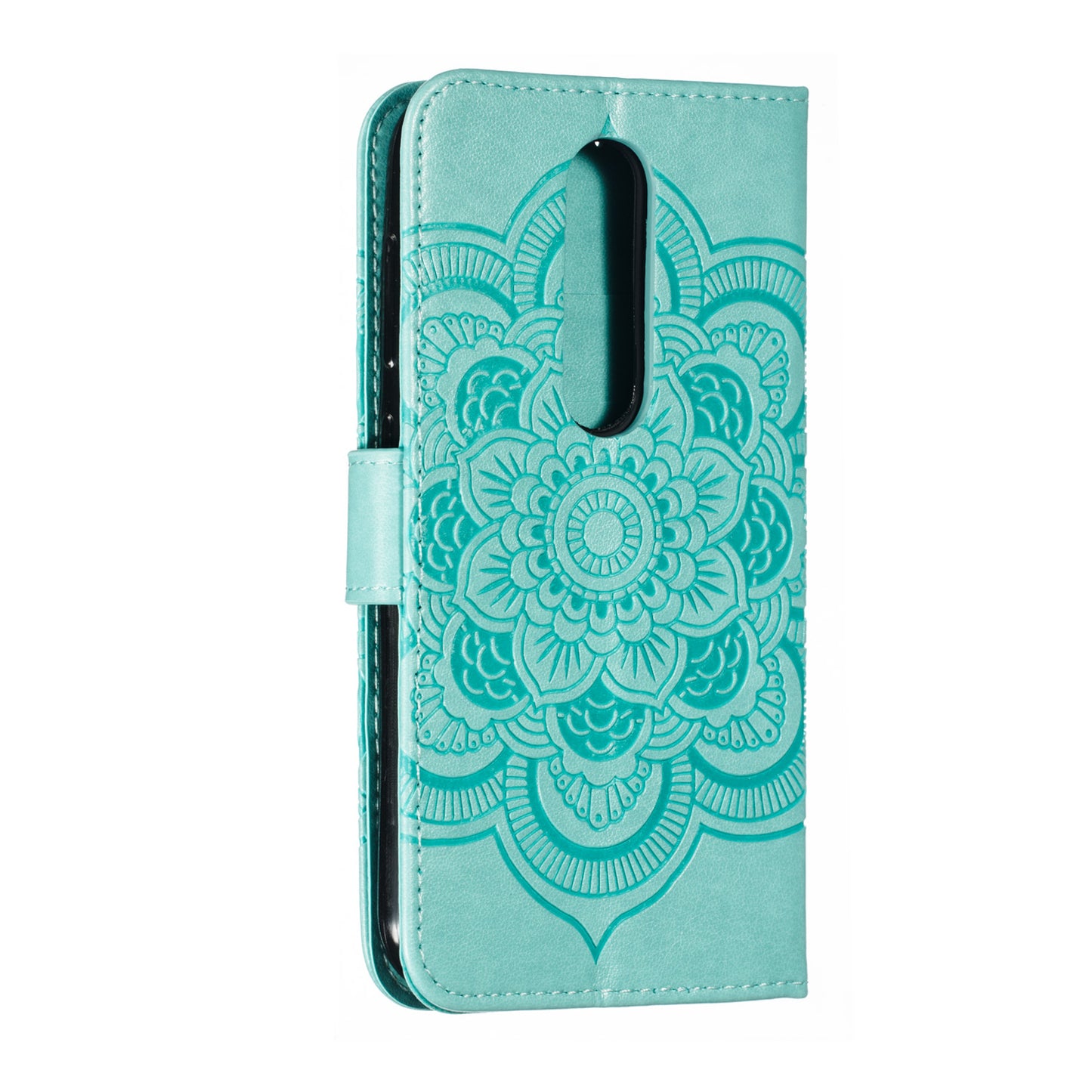 Imprint Mandala Flower Leather Wallet Case for Nokia 4.2 (2019)