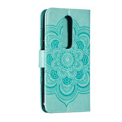 Imprint Mandala Flower Leather Wallet Case for Nokia 4.2 (2019)