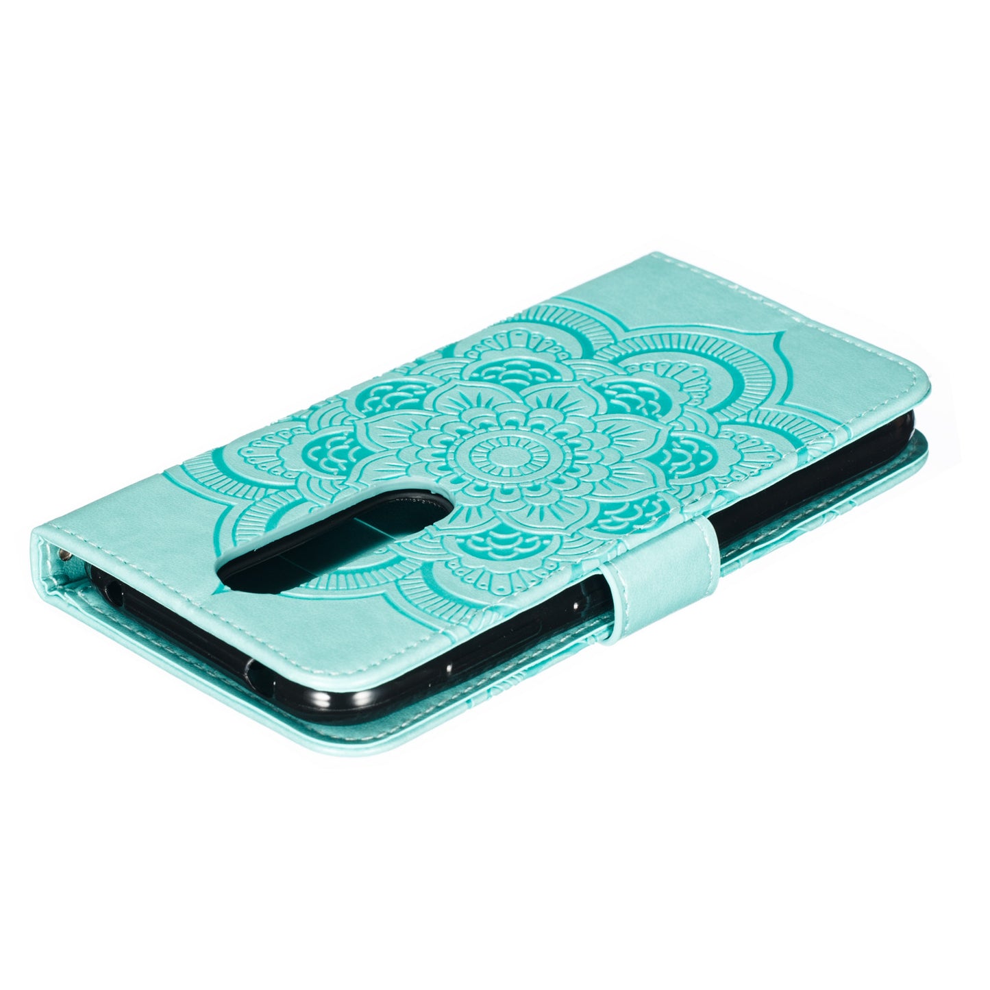 Imprint Mandala Flower Leather Wallet Case for Nokia 4.2 (2019)