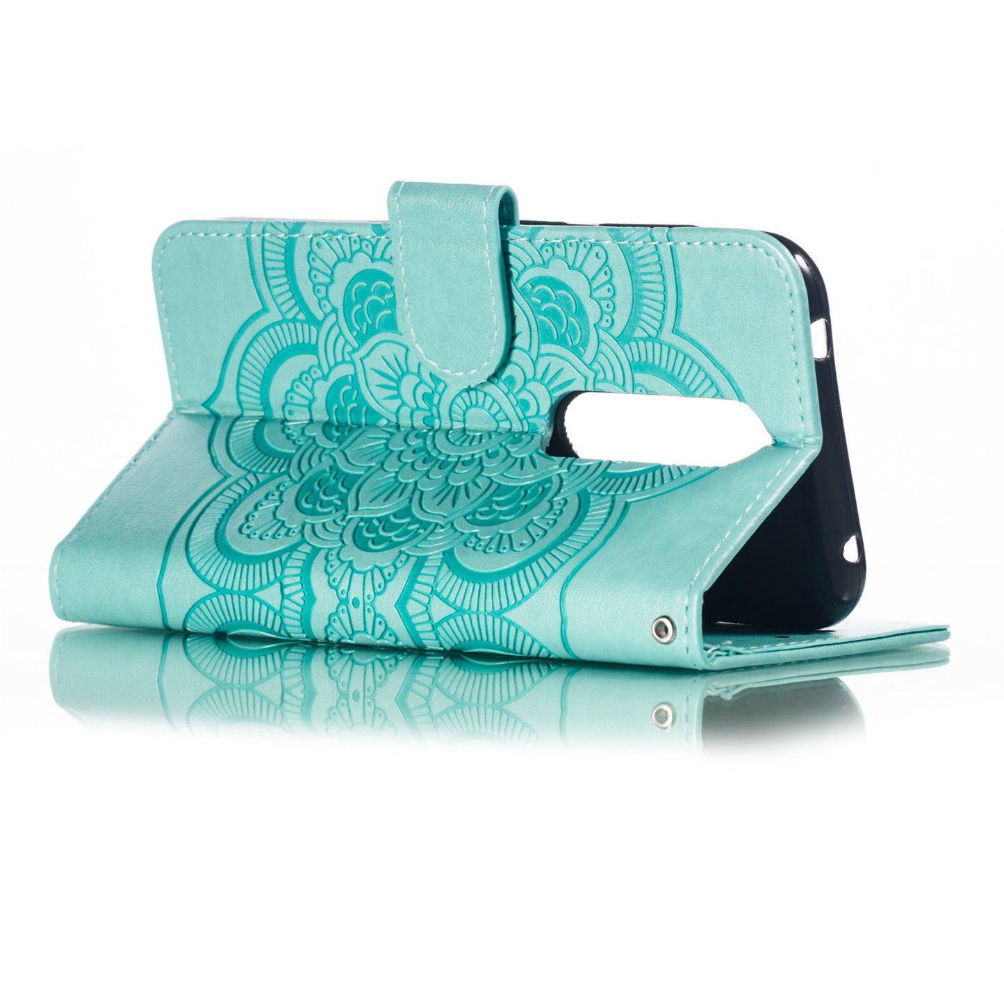 Imprint Mandala Flower Leather Wallet Case for Nokia 4.2 (2019)