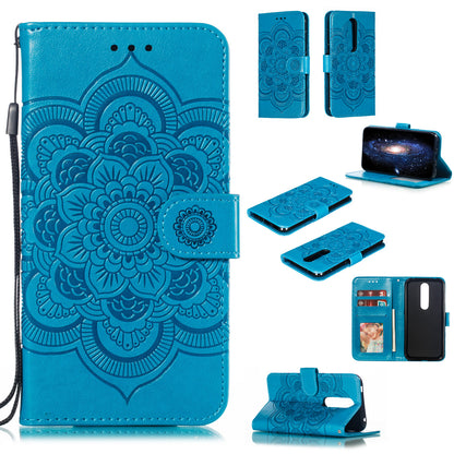 Imprint Mandala Flower Leather Wallet Case for Nokia 4.2 (2019)