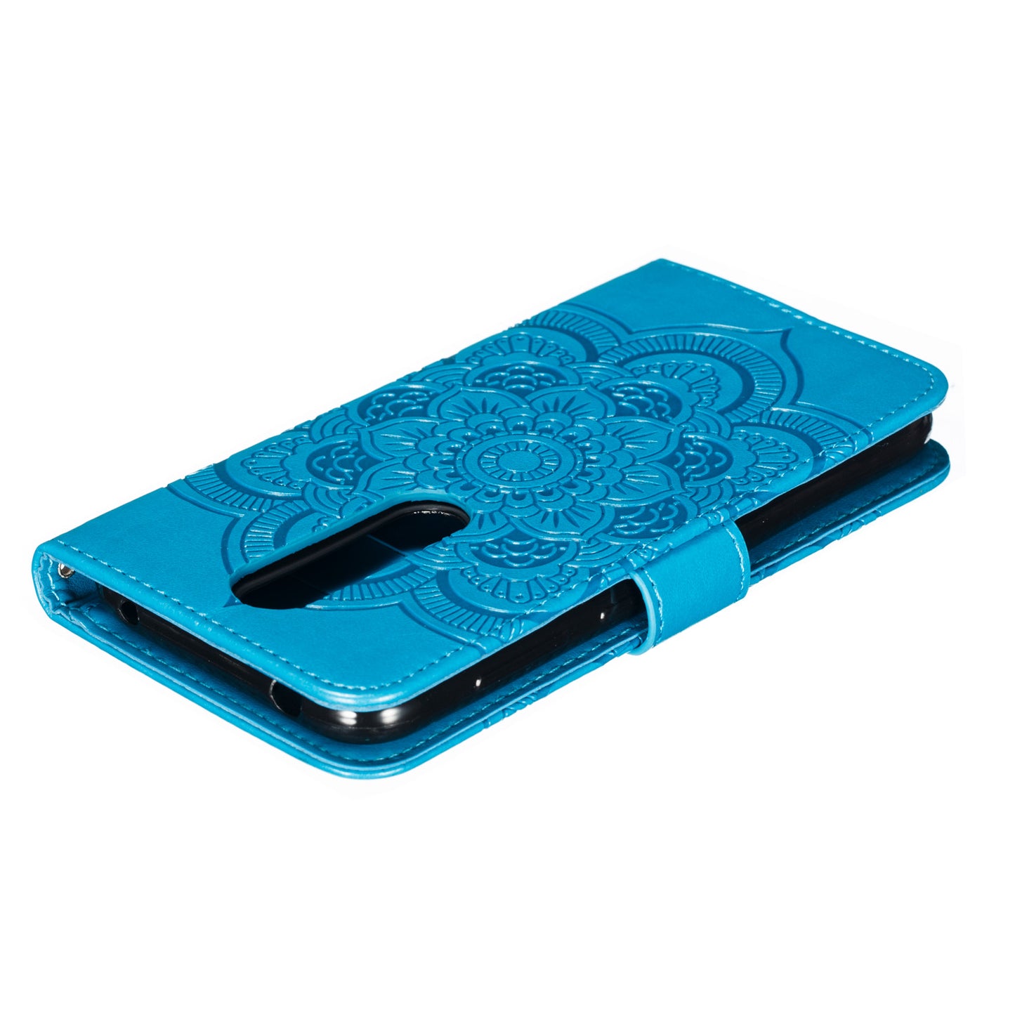 Imprint Mandala Flower Leather Wallet Case for Nokia 4.2 (2019)