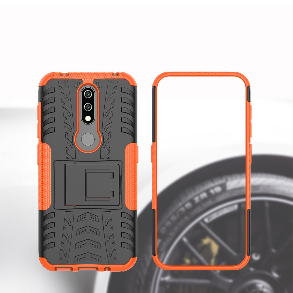 Anti-slip PC + TPU Combo Case with Kickstand for Nokia 4.2 (2019)