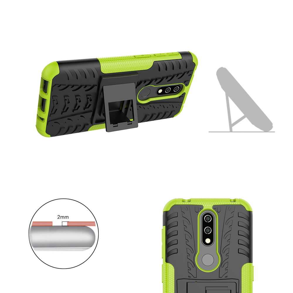 Anti-slip PC + TPU Combo Case with Kickstand for Nokia 4.2 (2019)