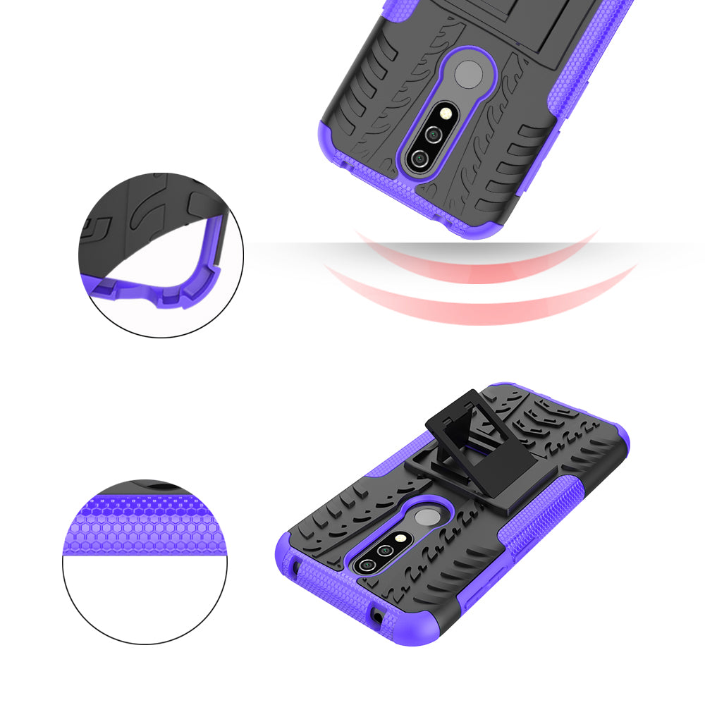 Anti-slip PC + TPU Combo Case with Kickstand for Nokia 4.2 (2019)