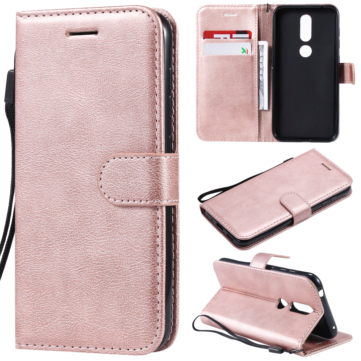 KT Leather Series-2 Wallet Leather Protection Case for Nokia 4.2 (2019)