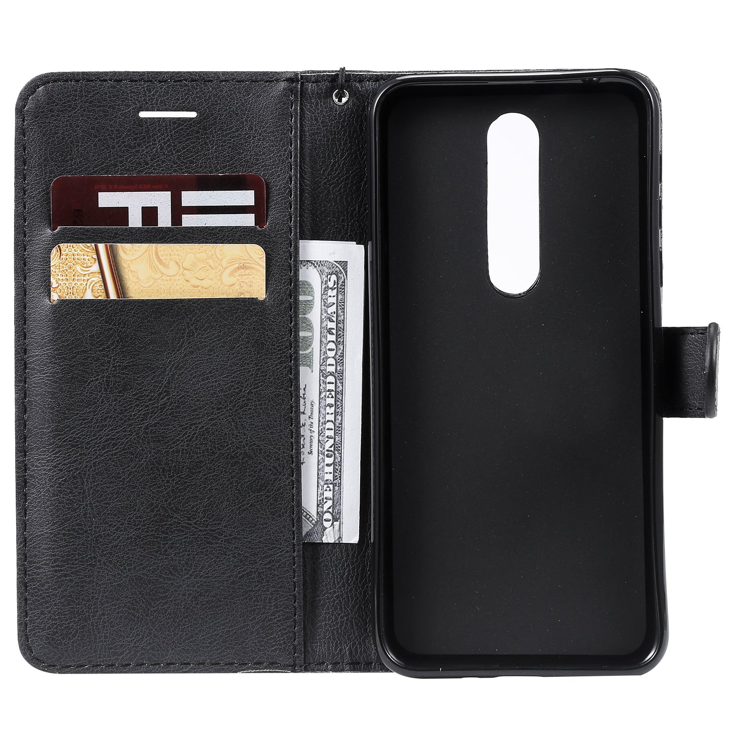 KT Leather Series-2 Wallet Leather Protective Case for Nokia 7.1