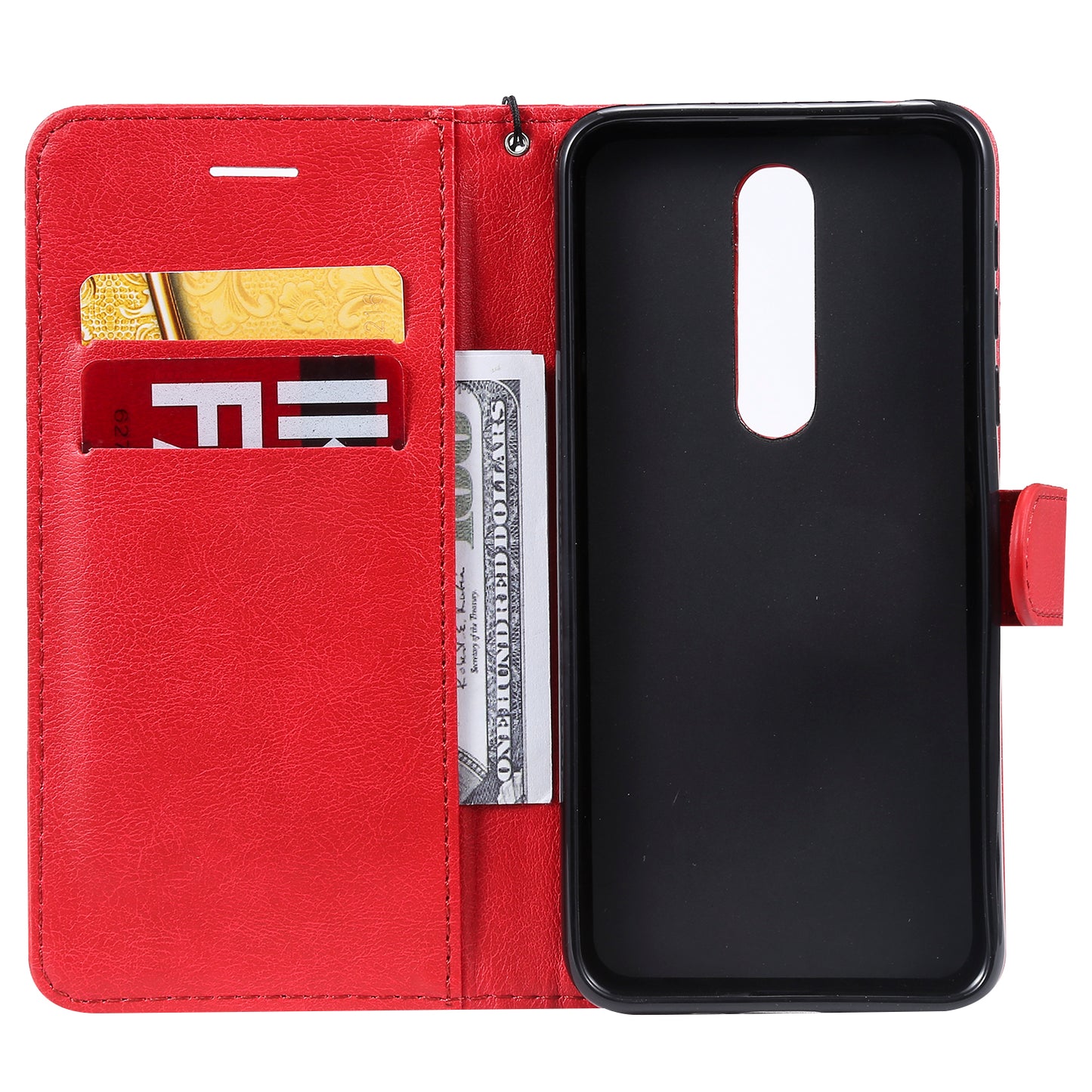 KT Leather Series-2 Wallet Leather Protective Case for Nokia 7.1