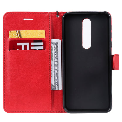KT Leather Series-2 Wallet Leather Protective Case for Nokia 7.1