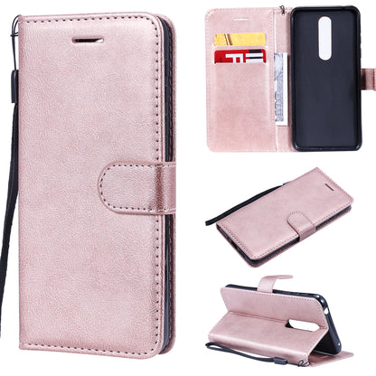KT Leather Series-2 Wallet Leather Protective Case for Nokia 7.1