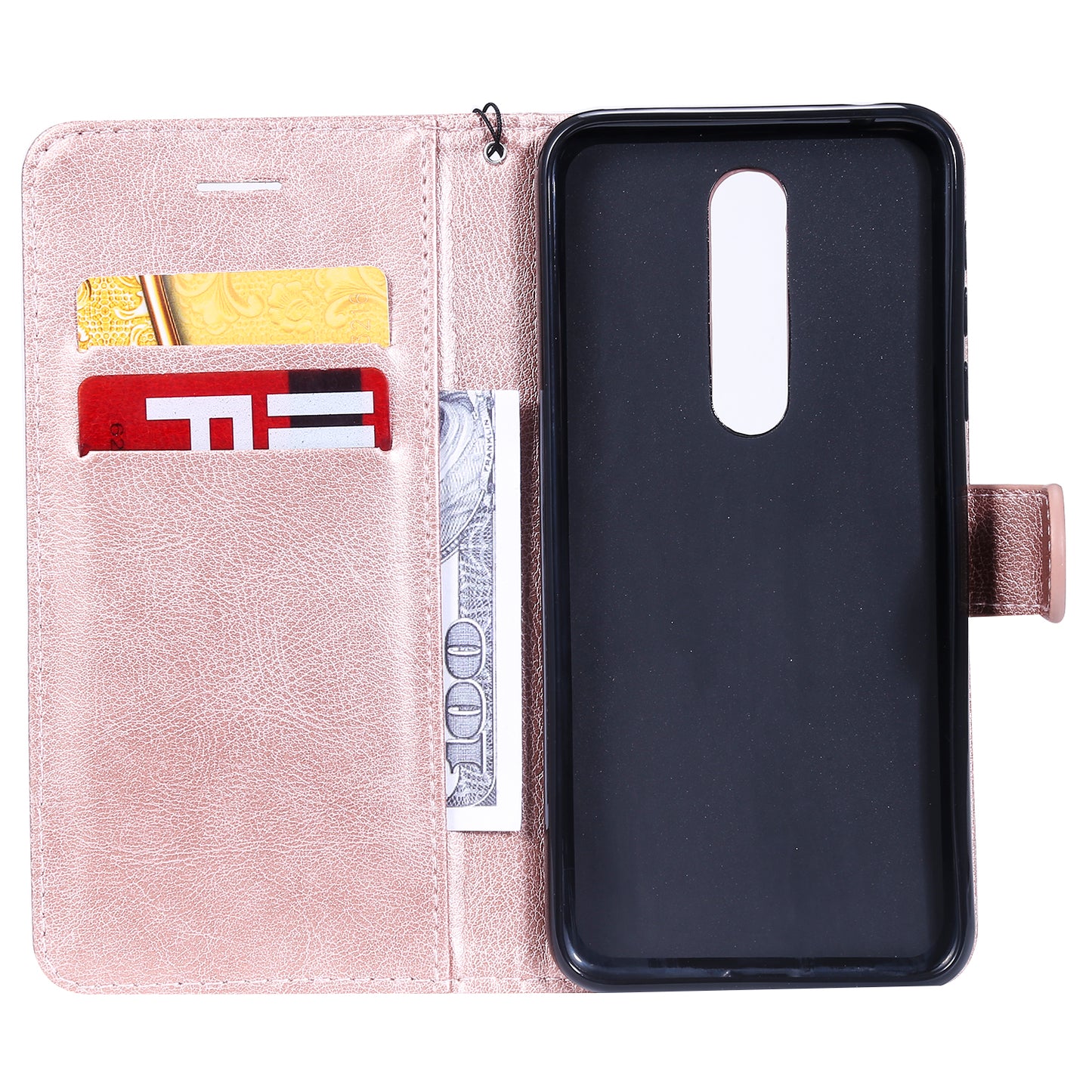 KT Leather Series-2 Wallet Leather Protective Case for Nokia 7.1